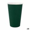 Set de Vasos Algon Desechables Cartón Verde 7 Piezas 450 ml (16 Unidades)