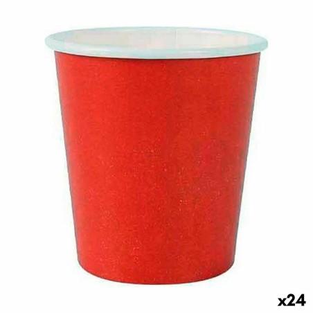 Set de Vasos Algon Desechables Cartón Rojo 20 Piezas 120 ml (24 Unidades)