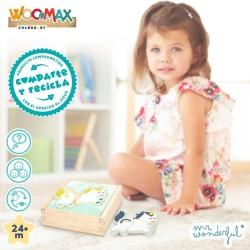 Puzzle Infantil de Madera Mr. Wonderful Unicornio + 3 Años 3 Piezas (12 Unidades)