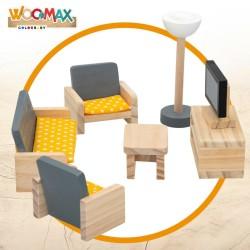 Comedor para casa de muñecas Woomax (6 Unidades)