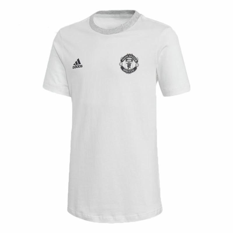 Camiseta de Fútbol de Manga Corta para Niños Adidas  Manchester United Blanco