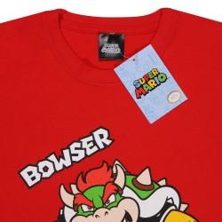 Camiseta de Manga Corta Infantil Super Mario Bowser Text Rojo