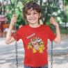 Camiseta de Manga Corta Infantil Super Mario Bowser Text Rojo