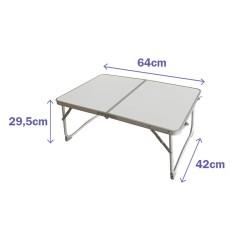 Mesa Plegable Marbueno Aluminio Blanco 64 x 29,5 x 42 cm