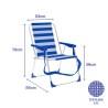 Silla Plegable Marbueno Rayas Azul Blanco 53 x 78 x 56 cm