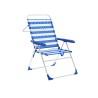 Silla Plegable Marbueno Rayas Azul Blanco 59 x 97 x 61 cm