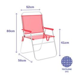 Silla Plegable Marbueno Coral 52 x 80 x 56 cm