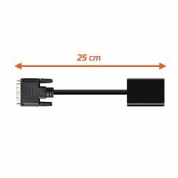 Adaptador DVI-D a VGA PcCom Essential Negro 25 cm