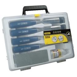 Set de cinceles Stanley 5002 Madera 6, 12, 18, 25 mm 4 Piezas