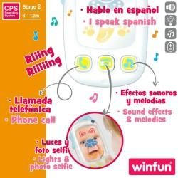 Teléfono de Juguete Winfun Blanco 9 x 15,5 x 3,8 cm (6 Unidades)