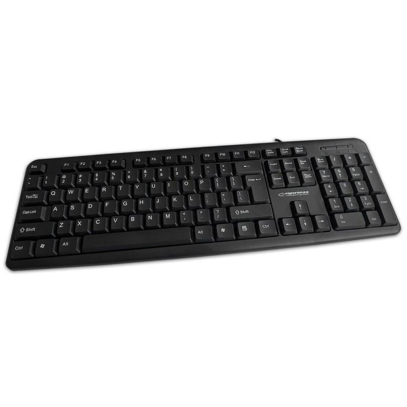 Teclado Esperanza EK139 Negro Monocromo Polaco QWERTY