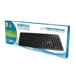 Teclado Esperanza EK139 Negro Monocromo Polaco QWERTY