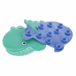 Alfombra de baño DKD Home Decor 11,5 x 1 x 10 cm Azul Turquesa Infantil PVC 10 cm (2 Unidades)