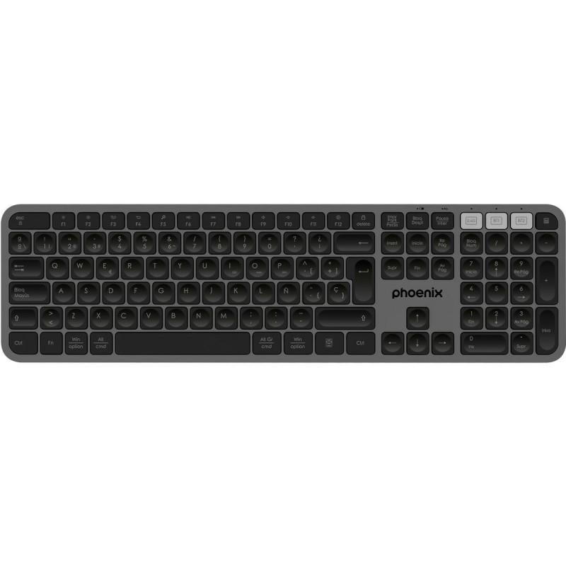 Teclado Bluetooth Phoenix K300 Gris Qwerty Español