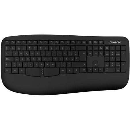 Teclado Inalámbrico Phoenix K201 Negro Qwerty Español