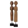 Figura Decorativa Natural Africano 14,5 x 9 x 38,5 cm (2 Unidades)