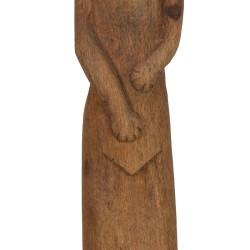 Figura Decorativa Natural Africano 14,5 x 9 x 38,5 cm (2 Unidades)