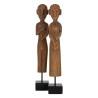 Figura Decorativa Natural Africano 14,5 x 9 x 38,5 cm (2 Unidades)