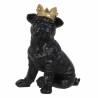 Figura Decorativa Negro Dorado Perro 15,5 x 18,4 x 25,5 cm