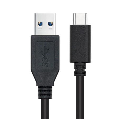 Cable USB A a USB-C NANOCABLE 10.01.4002 Negro 2 m (1 unidad)