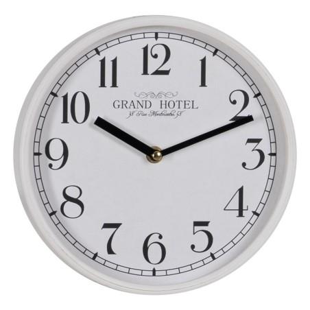 Reloj de Pared Blanco Madera Cristal 22 x 22 x 4,5 cm