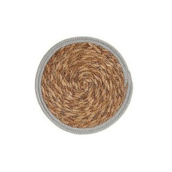 Salvamantel Ø 30 cm Natural Gris Fibra natural (48 Unidades)