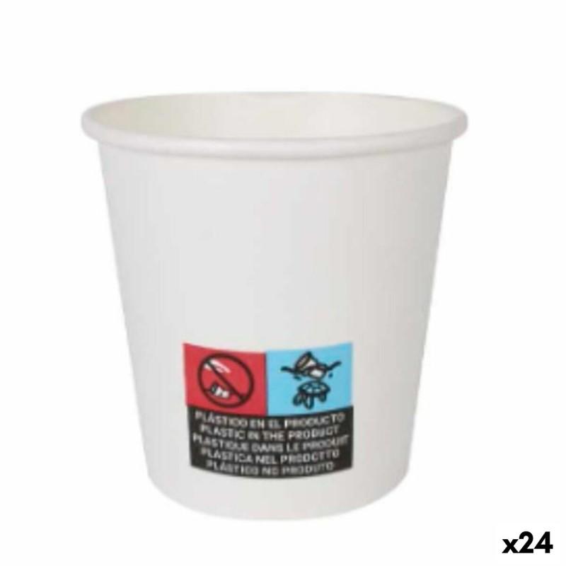 Set de Vasos Algon Cartón Desechables Blanco 24 Unidades 120 ml (100 Piezas)