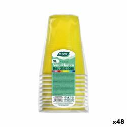 Set de vasos reutilizables Algon Amarillo 48 Unidades 450 ml (10 Piezas)