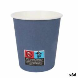 Set de Vasos Algon Cartón Desechables 200 ml Azul 36 Unidades (24 Piezas)