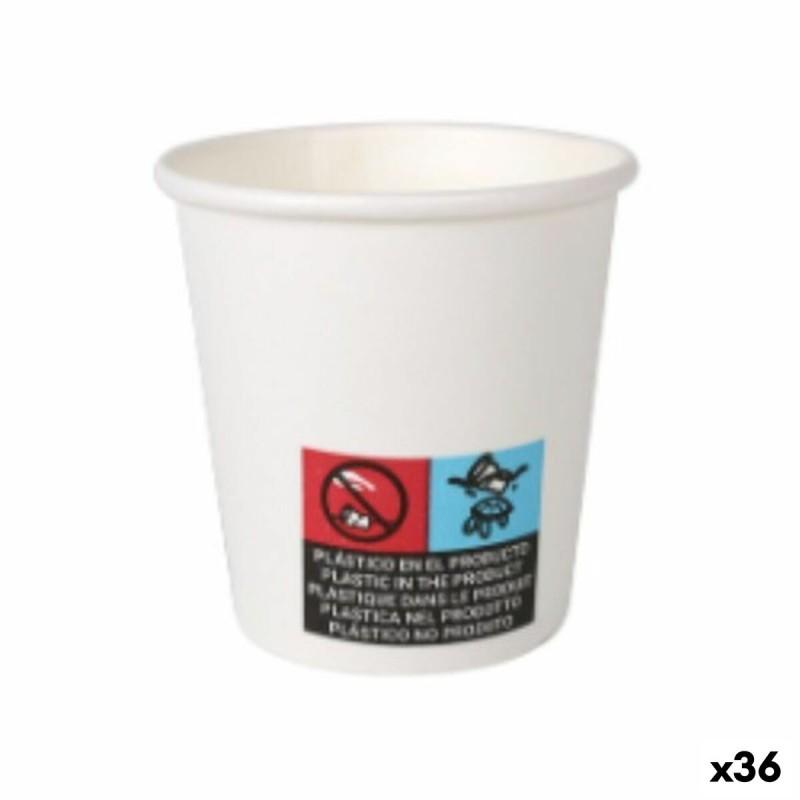 Set de Vasos Algon Cartón Desechables Blanco 36 Unidades 80 ml (50 Piezas)