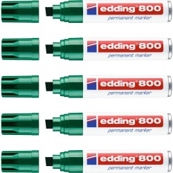 Rotulador permanente Edding 800 Verde (5 Unidades)