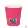 Set de Vasos Algon Cartón Desechables 200 ml Fucsia 36 Unidades (24 Piezas)