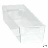 Caja Multiusos Modular Transparente 30,5 x 8 x 5,3 cm (12 Unidades)