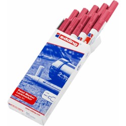 Rotulador permanente Edding 751 Rojo (10 Unidades)