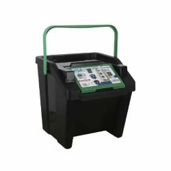 Cubo de Basura para Reciclaje Tontarelli Moda Apilable 28 L Verde (6 Unidades)