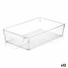 Caja Multiusos Quttin Transparente 20 x 32,5 x 7 cm (12 Unidades)