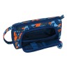 Estuche Escolar Hot Wheels Speed club Naranja Azul marino 20 x 11 x 8.5 cm