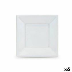 Set de platos reutilizables Algon Blanco Plástico 18 x 18 x 1,5 cm (36 Unidades)