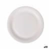 Set de Platos Algon Desechables Blanco Cartón 23 cm (10 Unidades)