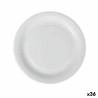 Set de Platos Algon Desechables Blanco Cartón 23 cm (36 Unidades)