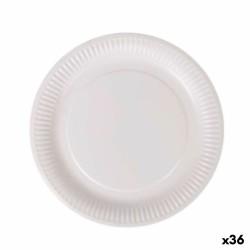 Set de Platos Algon Desechables Blanco Cartón 23 cm (36 Unidades)