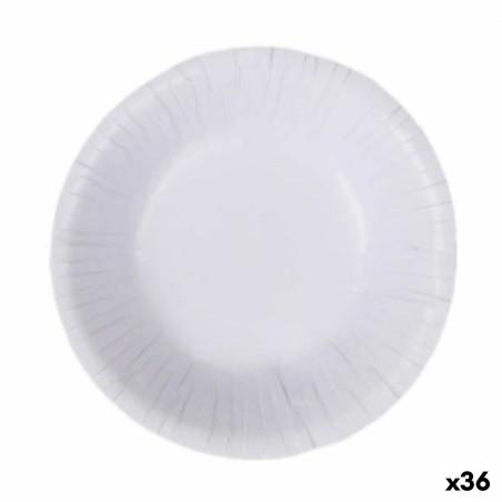 Set de Platos Algon Desechables Blanco Cartón 450 ml (36 Unidades)