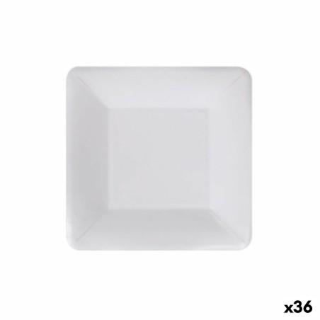 Set de Platos Algon Desechables Blanco Cartón Cuadrado 18 cm (36 Unidades)