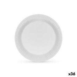 Set de Platos Algon Cartón Desechables Blanco (36 Unidades)