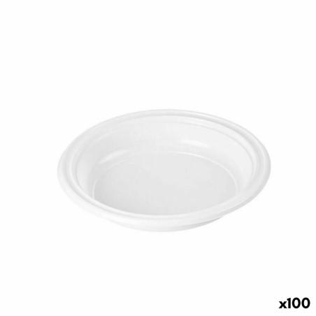 Set de platos reutilizables Algon Blanco Plástico 20,5 x 20,5 x 3 cm (6 Unidades)