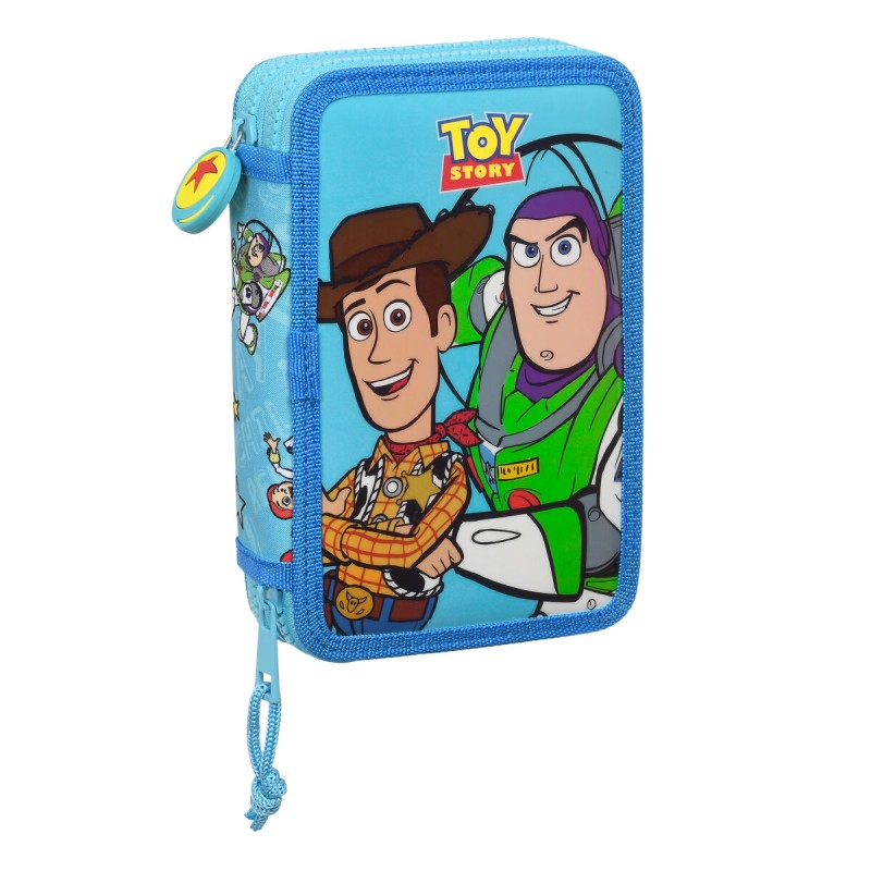 Estuche Escolar con Accesorios Toy Story Ready to play Azul 12.5 x 19.5 x 4 cm (28 piezas)