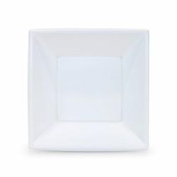 Set de platos reutilizables Algon Cuadrado Blanco Plástico 18 x 18 x 4 cm (24 Unidades)