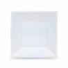 Set de platos reutilizables Algon Cuadrado Blanco Plástico 18 x 18 x 4 cm (24 Unidades)