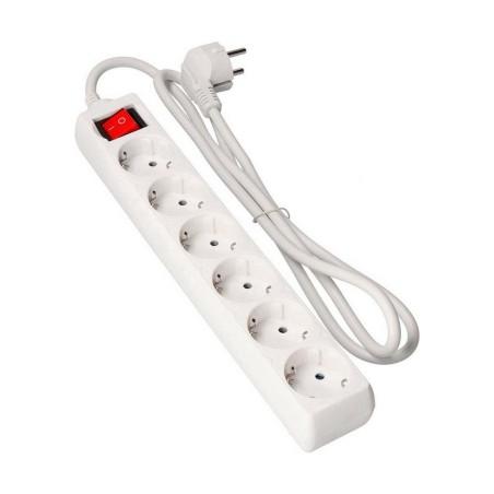 Regleta Enchufes 6 Tomas con Interruptor EDM Schuko (1,5 m)