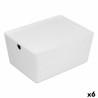 Caja Organizadora Apilable Confortime Con Tapa 35 x 26 x 16 cm (6 Unidades)